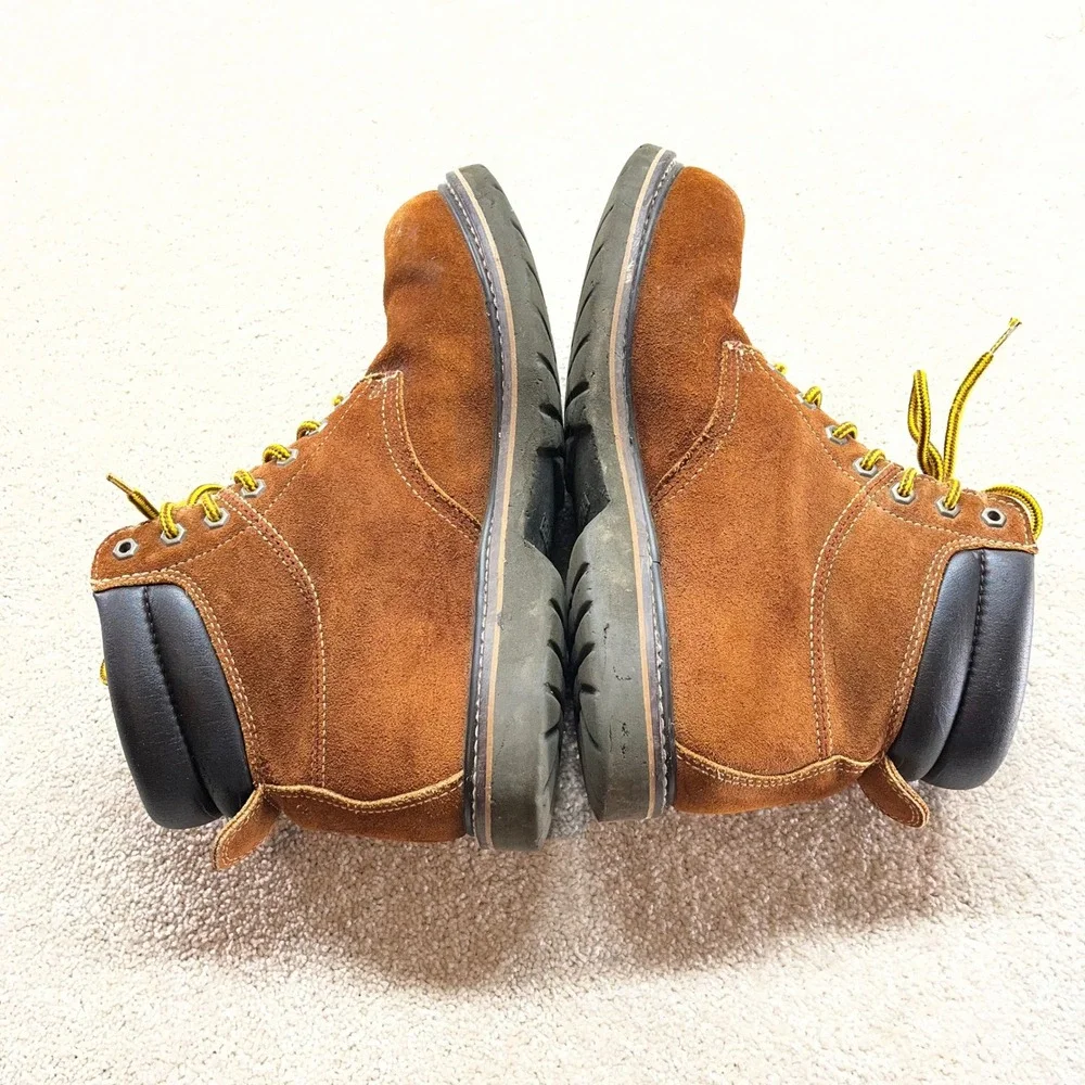 Brahma Work Boots Mens‎ 10.5 EE Brown Suede Waterproof Lace Up 2554823